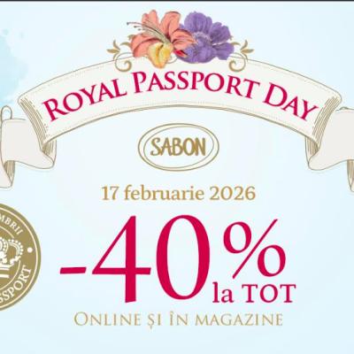Pe 17 februarie e Royal Passport Day cu -40% la TOT!