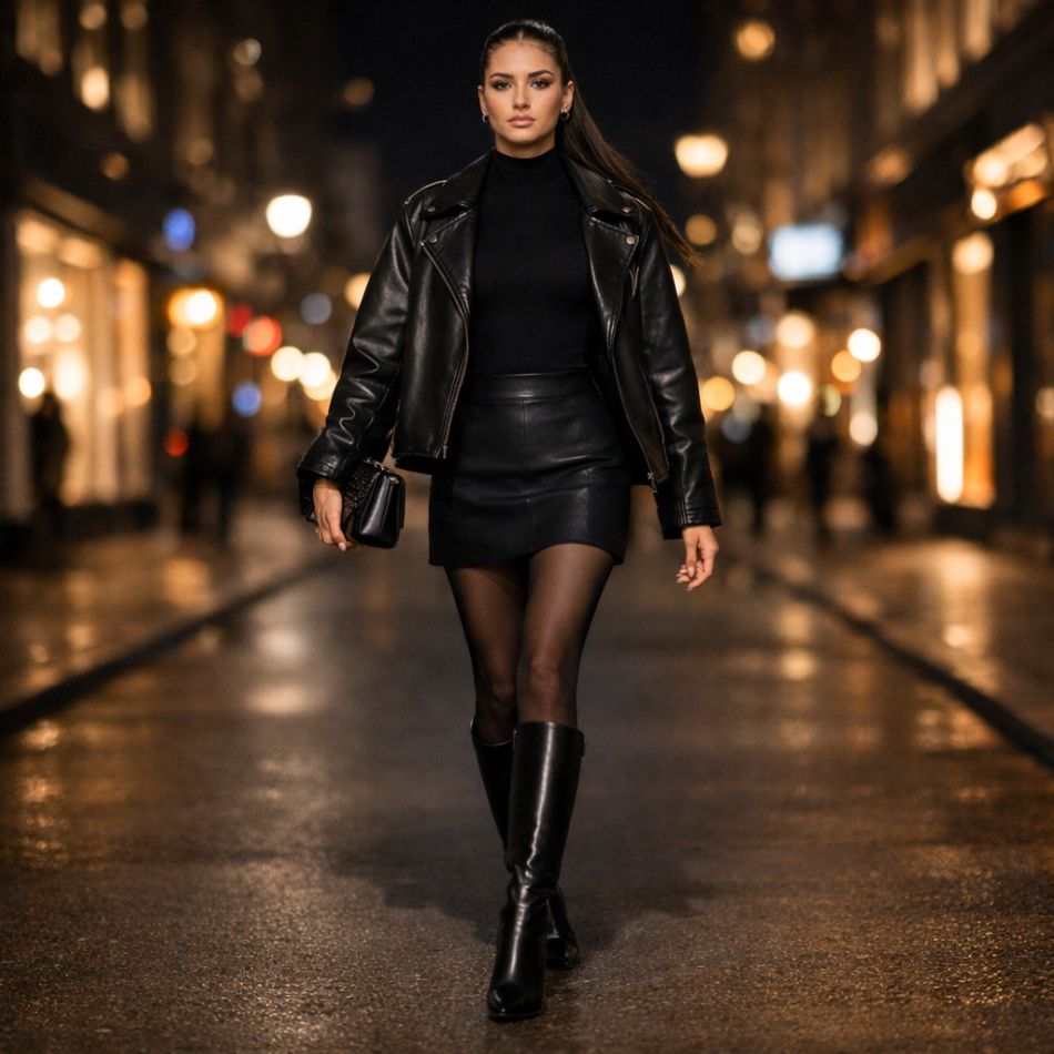 Cum să porți geaca de piele în 5 outfituri cool: ținute îndrăznețe cu efect wow