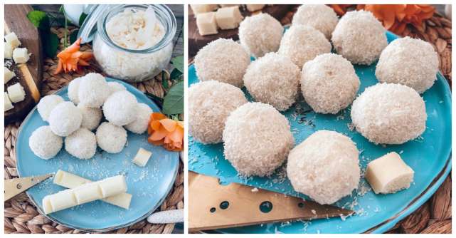 Bomboane cu cocos facute in casa cu cele mai simple ingrediente