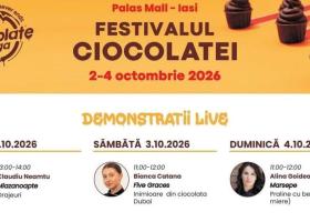 A început festivalul ciocolatei la Iași. Demonstrații live și ateliere pentru copii, în weekendul 2–4 octombrie, la Palas Mall