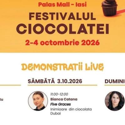 A început festivalul ciocolatei la Iași. Demonstrații live și ateliere pentru copii, în weekendul 2–4 octombrie, la Palas Mall