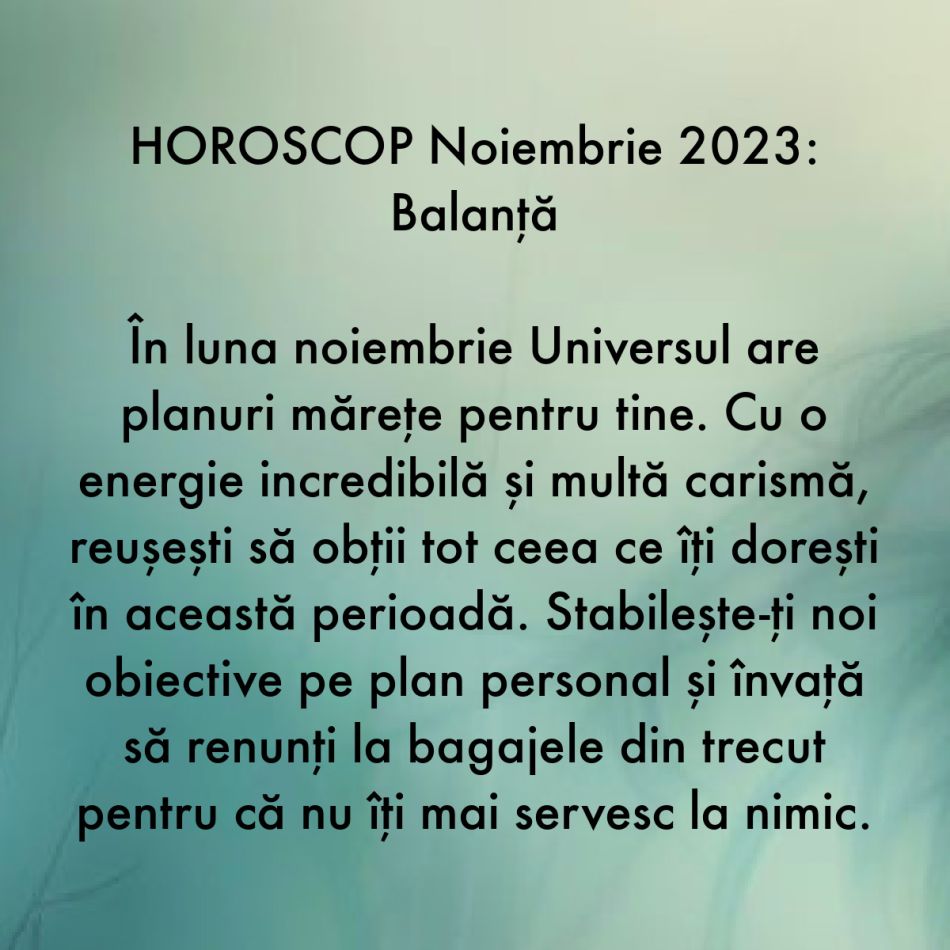 Horoscop noiembrie 2023: Ultima lună de toamnă deschide uși nebănuite pentru toate zodiile. Liniștea ne inundă sufletele