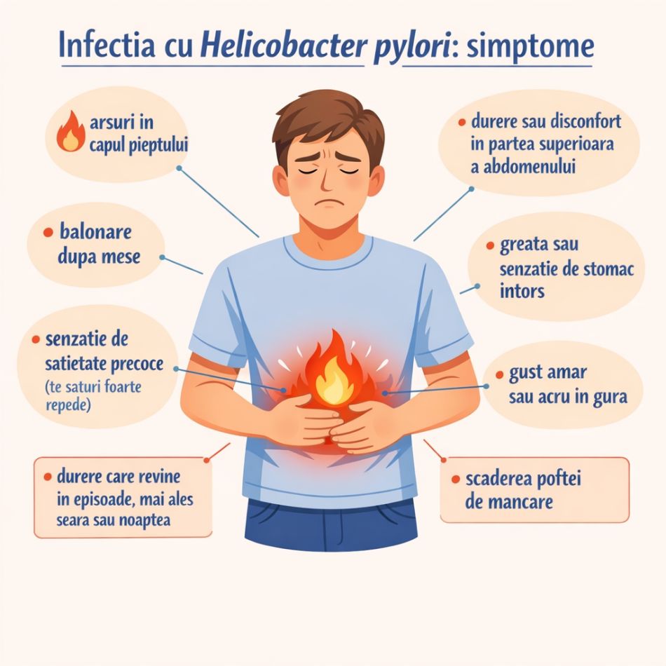 Arsuri la stomac, balonare, greață? Ai putea avea, fără să știi, infecție cu Helicobacter pylori