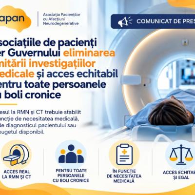 Asociațiile de pacienți cer Guvernului eliminarea limitelor la investigații medicale și acces echitabil pentru bolnavii cronici