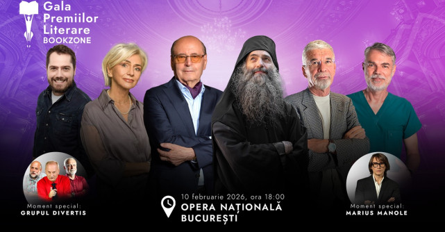 Dr. Mihai Craiu, Prof. Constantin Dulcan și Marius Manole, printre invitații serii, la Gala Premiilor Literare Bookzone