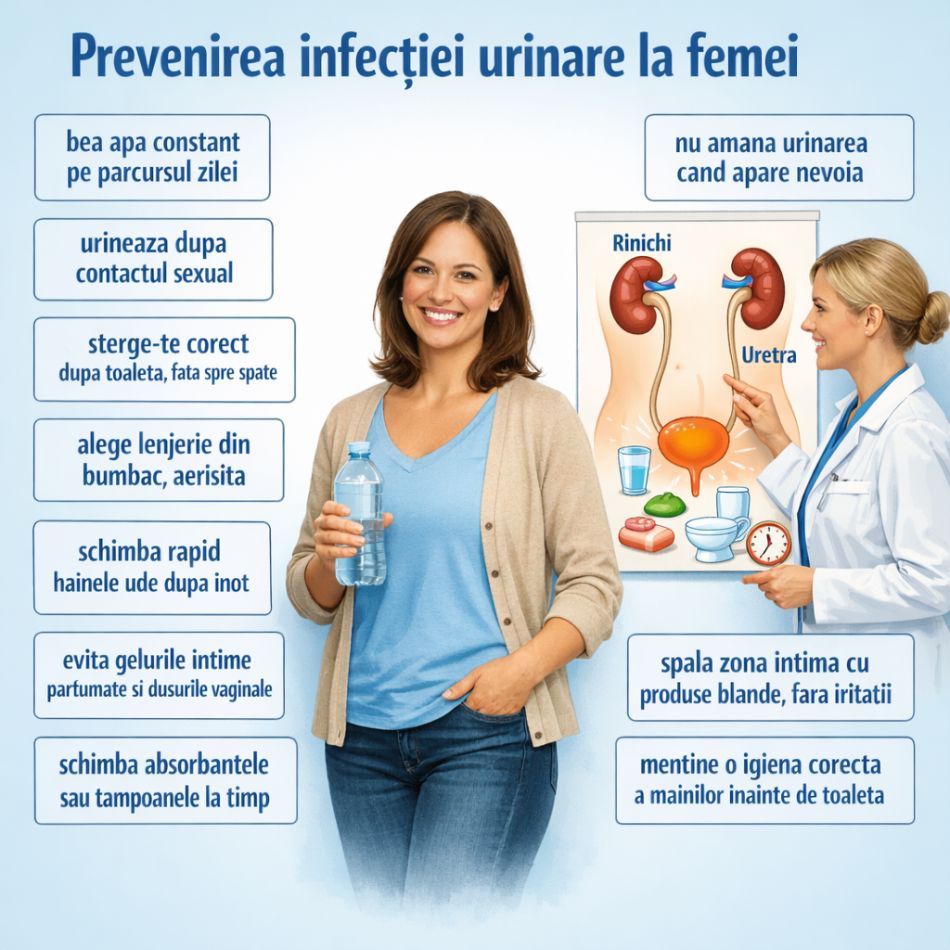 Infecția urinară la femei: simptome alarmante, cauze, tratamente și cum o previi