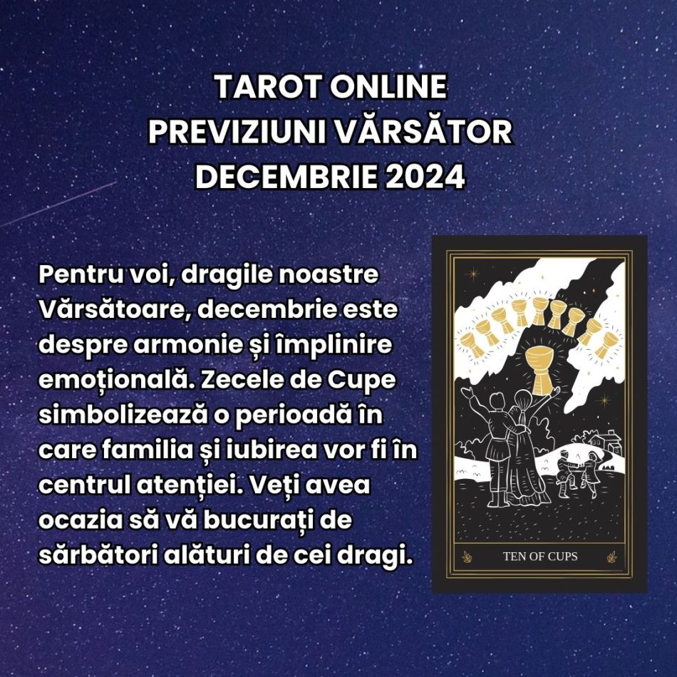 Tarot Online Decembrie 2024: Previziunile Universului pentru fiecare zodie în ultima lună a anului! Cum pășim în noul capitol?