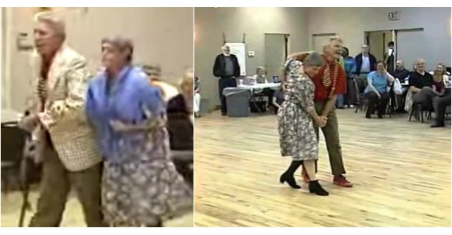 Video: Doi batranei au urcat pe ringul de dans. Dupa cateva secunde, toti cei aflati in sala ii aplaudau