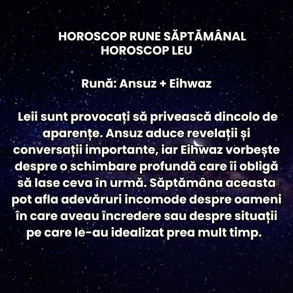 Horoscop Rune săptămâna 11-17  mai 2026: Ce plantăm acum ne poate schimba destinul în vară! Schimbăm ritmul vieții!