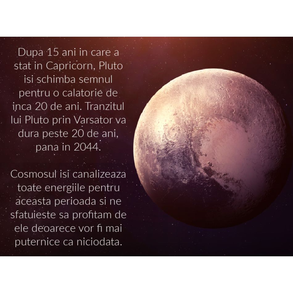 Dupa 15 ani in care a stat in Capricorn, Pluto isi schimba semnul si aduce modificari majore in vietile noastre