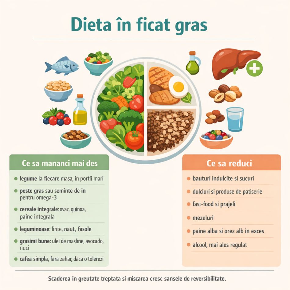 Steatoza hepatică: Ce simptome îți dă ficatul gras, care sunt cauzele, cum îl descoperi și ce opțiuni de tratament poți avea