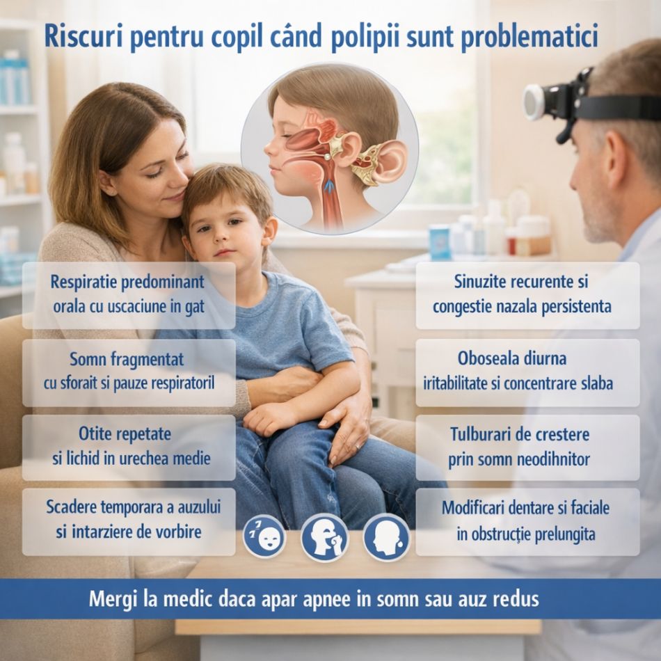 Polipii la copii: când sunt normali și când nu, care sunt simptomele, tratamentul și când este necesară 