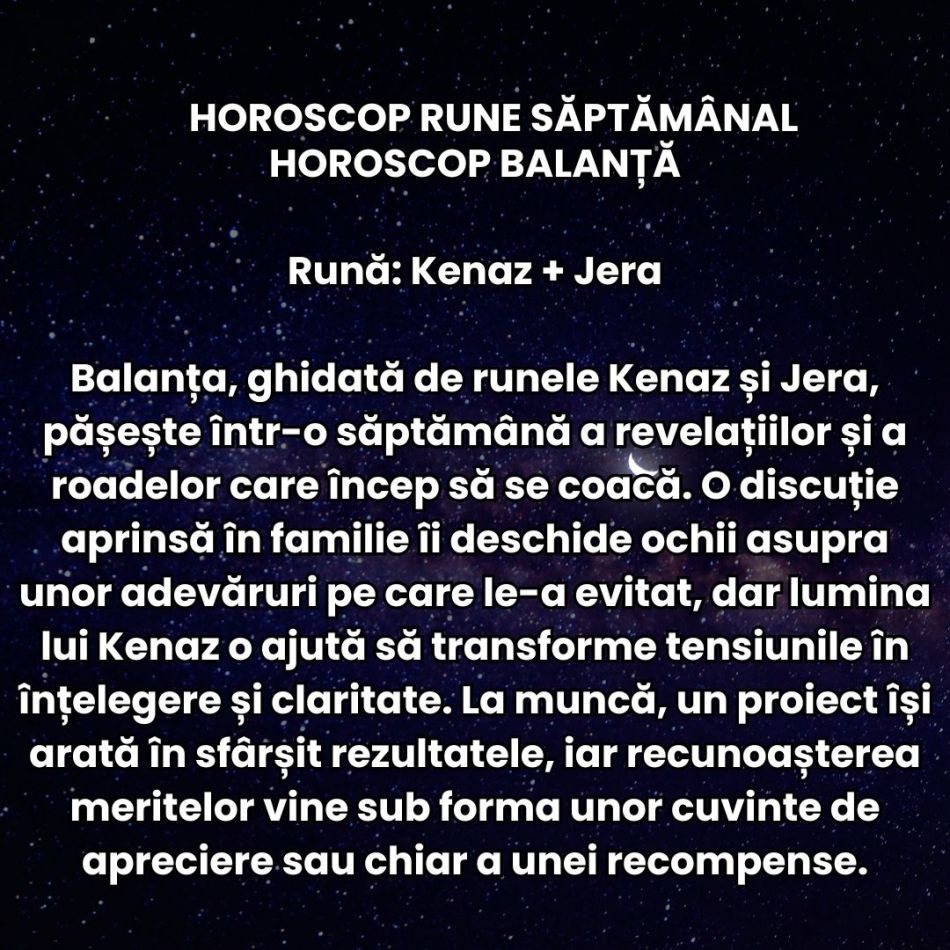 Horoscop Rune săptămâna 8-14 septembrie 2025: Suntem împinși să mergem spre transformare cu planuri precise și curiozitate