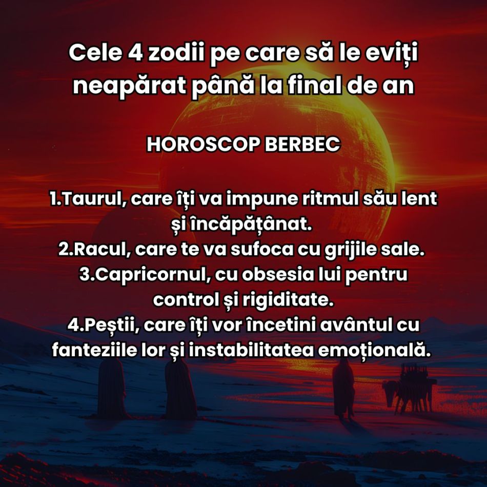 Cele 4 zodii pe care să le eviți neapărat până la final de an în funcție de zodia ta
