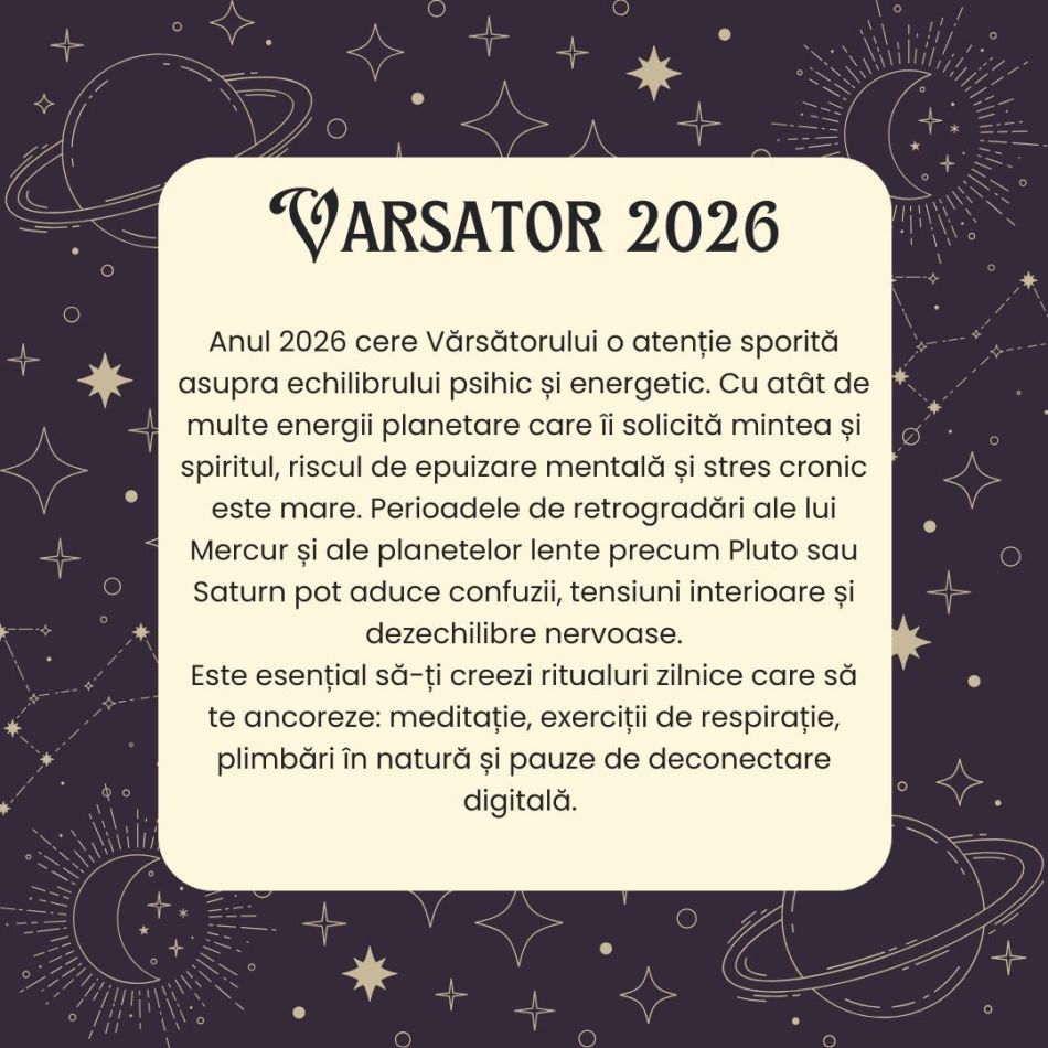 Horoscop Vărsător 2026 – Vei căuta un echilibru între inovație și tradiție, între aventură și stabilitate