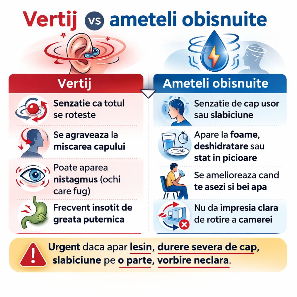 Vertij (amețeli)? Cauze, manevra Epley și când este necesar consultul neurologic