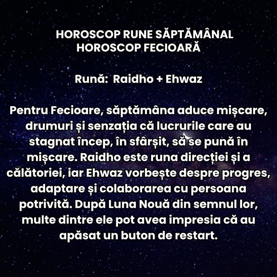 Horoscop Rune săptămâna 14-20 septembrie: Momentele electrizante trezesc în noi părți pe care le credeam uitate! 