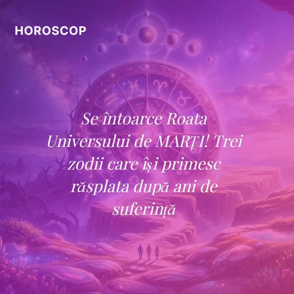 Se întoarce Roata Universului de MARȚI! Trei zodii care își primesc răsplata după ani de suferință