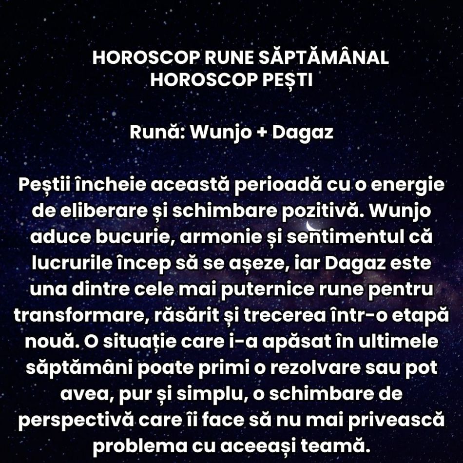 Horoscop Rune săptămâna 26 octombrie – 1 noiembrie: Luna Plină aduce adevărul la lumină, iar unele capitole ajung la final
