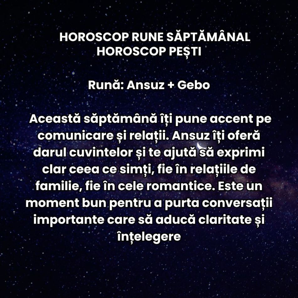 Horoscop Rune săptămâna 20-26 ianuarie 2025: Cu Soarele în Vărsător, Runele ne îndeamnă să fim nonconformiști și încrezători!