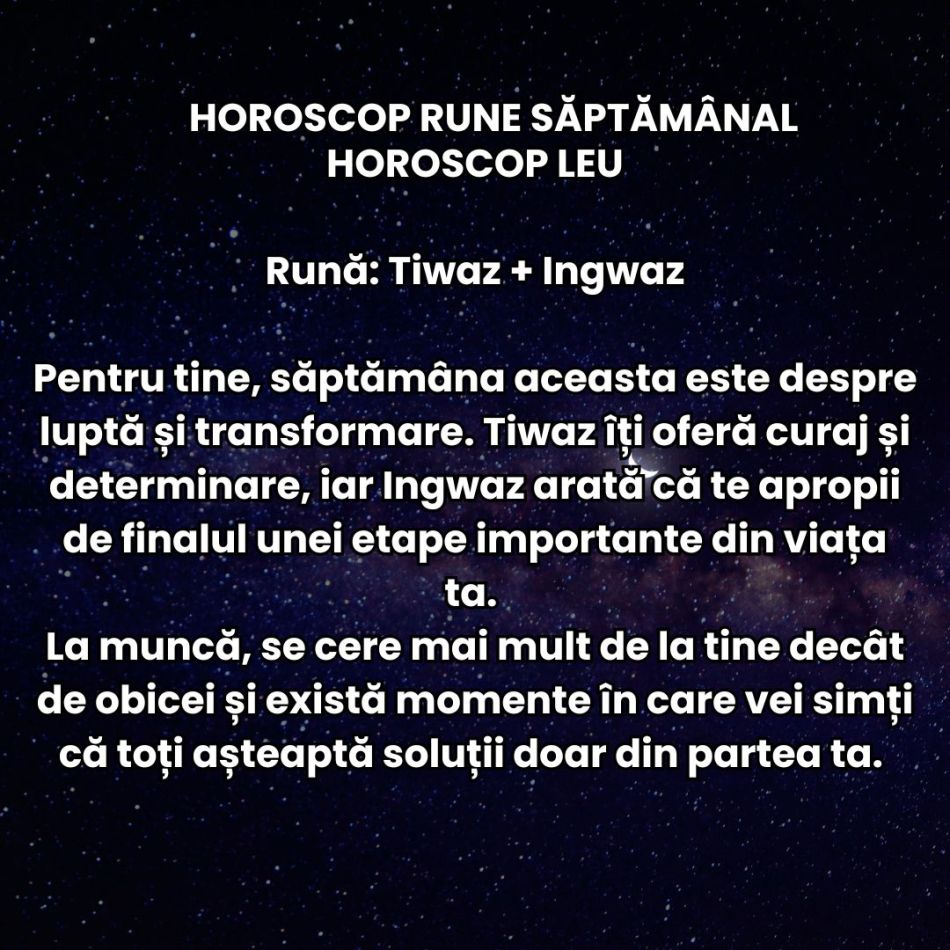 Horoscop Rune săptămâna 1-7 iunie 2026: Avem parte de o schimbare de atmosferă, iar cuvintele și deciziile capătă greutate