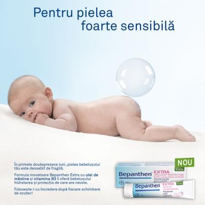 Bepanthen Extra are grija de pielea fragila a bebelusului tau in primele 12 luni