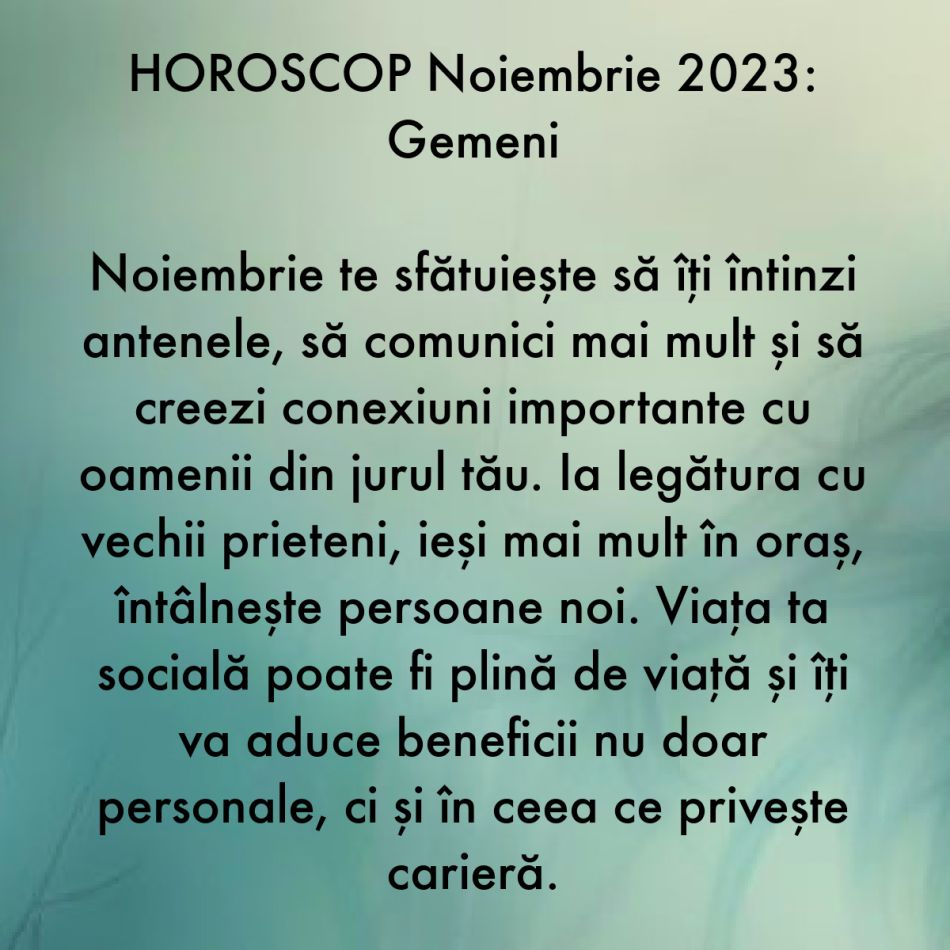 Horoscop noiembrie 2023: Ultima lună de toamnă deschide uși nebănuite pentru toate zodiile. Liniștea ne inundă sufletele