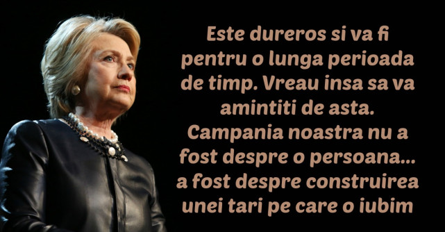 Hillary Clinton: Un discurs de tinut minte