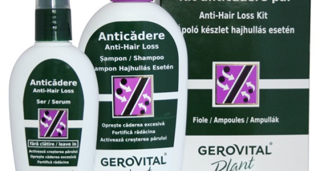Kitul anticadere par - fiole din gama Gerovital Plant Tratament