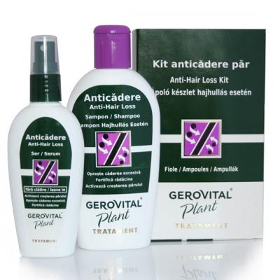 Kitul anticadere par - fiole din gama Gerovital Plant Tratament
