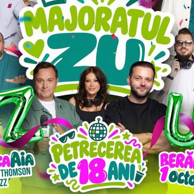 Radio ZU te invită la party! Hai la Majoratul ZU, pe 1 octombrie, LIVE la Beraria H!