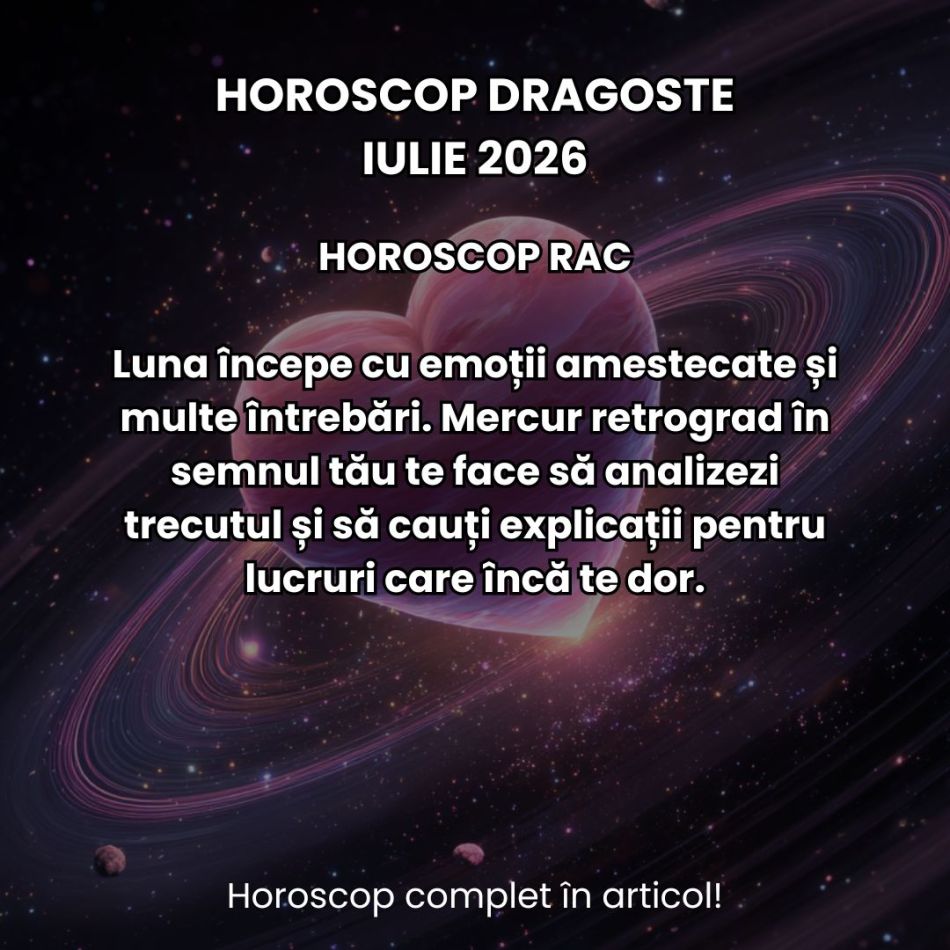 Horoscop dragoste iulie 2026: Revelații, confruntări și pasiune mistuitoare! 