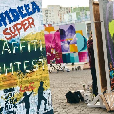 (P)6 trupe de artisti urbani s-au duelat in opere de graffiti  in parcarea Centrului Comercial Orhideea!