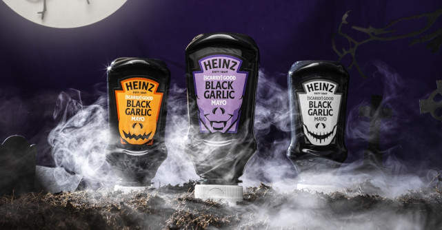 HEINZ LANSEAZĂ MAIONEZĂ CU USTUROI NEGRU,  EDIŢIE SPECIALĂ DE HALLOWEEN