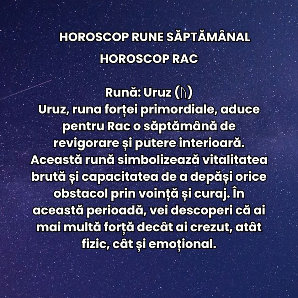 Horoscop Rune săptămâna 7-13 octombrie 2024: Unde îți vei îndrepta atenția?