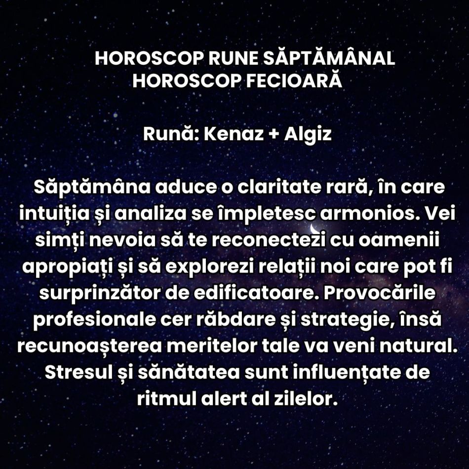 Horoscop Rune săptămâna 29 sept – 5 oct 2025: Se ridică cortina, reflectoarele sunt pregătite! Spectacolul toamnei începe acum!