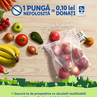 Lidl introduce in magazine saculetii reutilizabili pentru fructe si legume