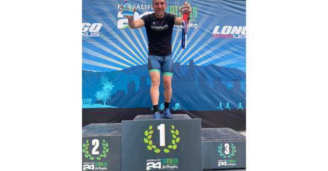 Ciprian Bălănescu s-a clasat pe locul 1 la triatlon sprint în competiția Herbalife24 Triathlon Los Angeles