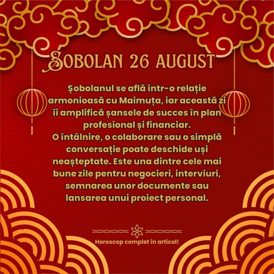 Horoscop chinezesc, 26 august: Ziua Maimuței de Apă deschide porțile succesului. Pentru 5 zodii, destinul începe să se rescrie