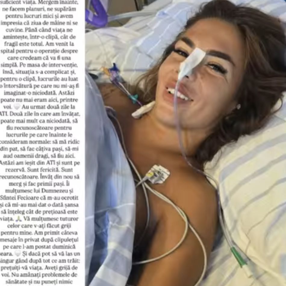 Cristina Petre, clipe de cumpănă pe masa de operație: Astăzi poate nu mai eram aici, printre voi...