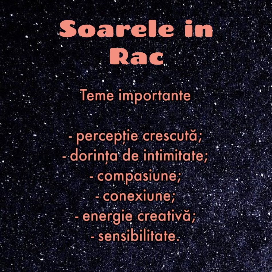Soarele se pregătește să intre în zodia Rac și ne oferă o lună de vindecare, hrănire interioară și introspecție emoțională