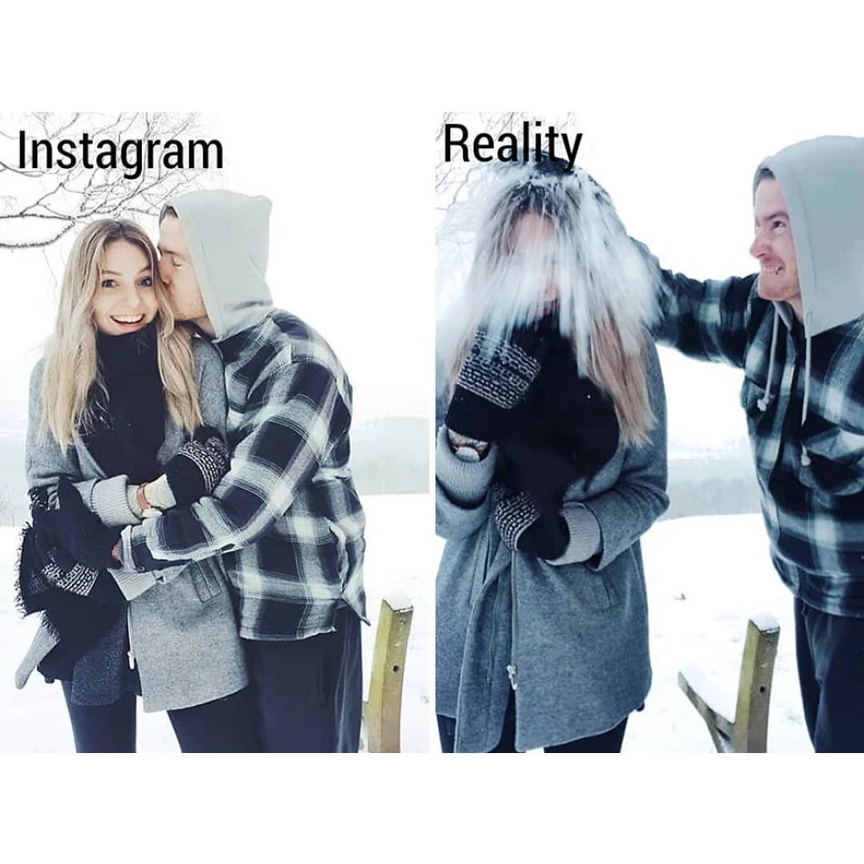 O tânără ne arată diferența dintre Instagram și Realitate în 10 imagini incredibile