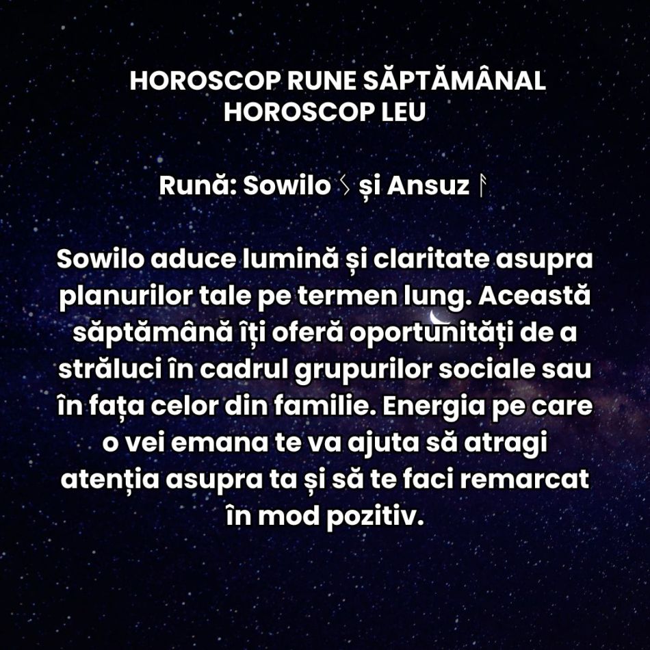 Horoscop Rune săptămâna 30 decembrie 2024 – 5 ianuarie 2025: Cum ne așternem, așa dormim! Indicii și intenții pentru noul an