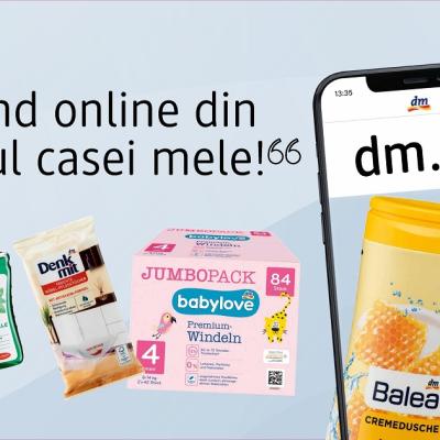 dm drogerie markt anunță lansarea magazinului online  în România