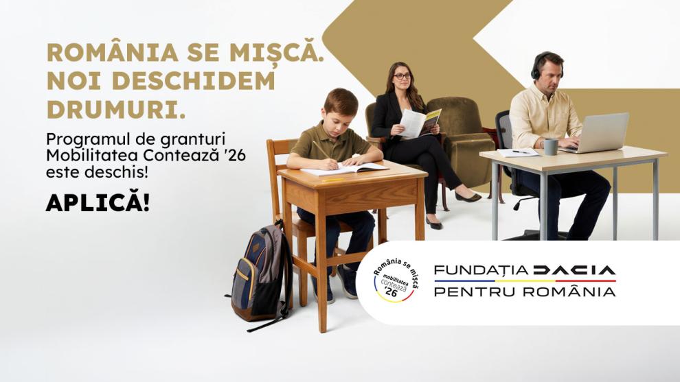 Fundația Dacia dă startul „Mobilitatea contează” ediția a II-a: 1 milion de euro în granturi