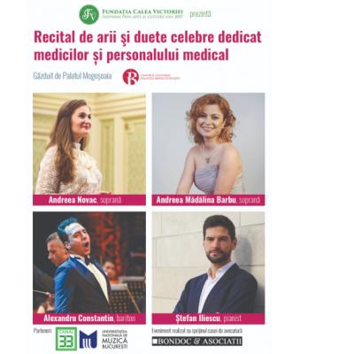 Muzica ne aduce împreună!  Recital de arii și duete  dedicat medicilor și personalului medical din România