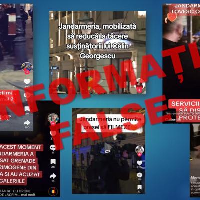 Avertisment al Jandarmeriei: Autoritățile denunță un fake news după protestele violente din weekend