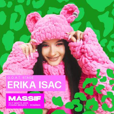   Erika Isac vine la Massif, pe 17 martie, pe scena G.O.A.T.