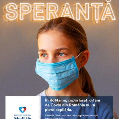 Consiliere psihologică gratuită pentru copiii care și-au pierdut părinții în pandemie 