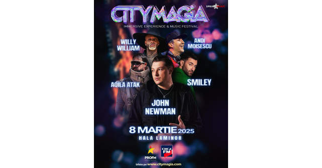 Will William vine la  CiTYMAGIA , PRIMUL FESTIVAL al anului 2025! De unde cumperi bilete?